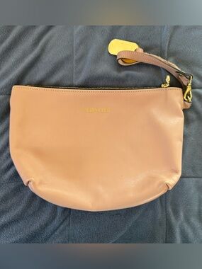 Brunello Cucinelli Blush Leather Wristlet Clutch
